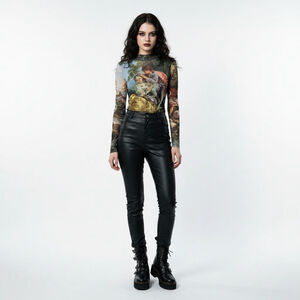 Current Mood Da Vinci's Demons Mesh Long Sleeve Shirt - Small - See Notes